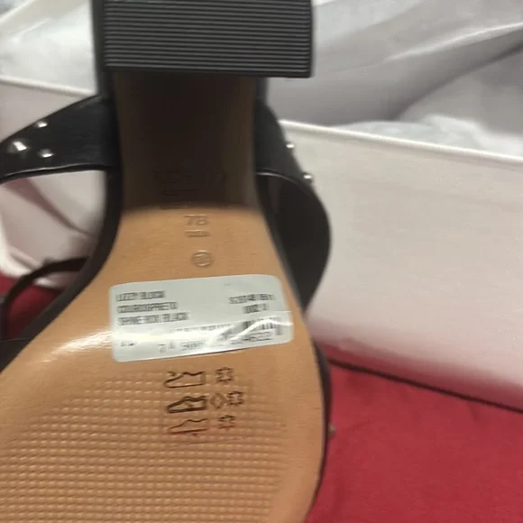 Black Studded Women's Heels - Picture 2 of 2